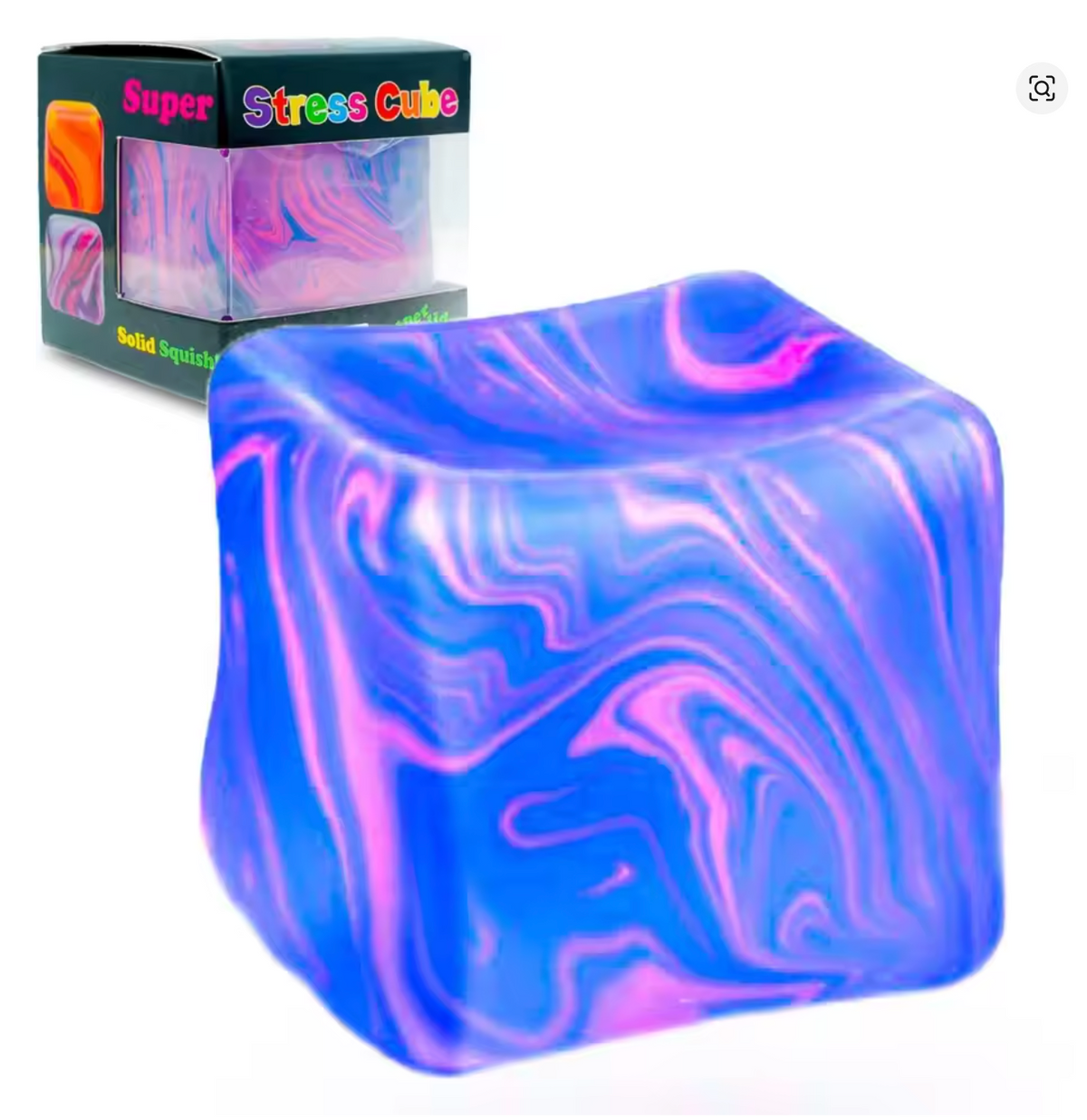 NeeDoh Swirl Nice Berg blue marbling sensory squeeze cube fidget toy by Schylling