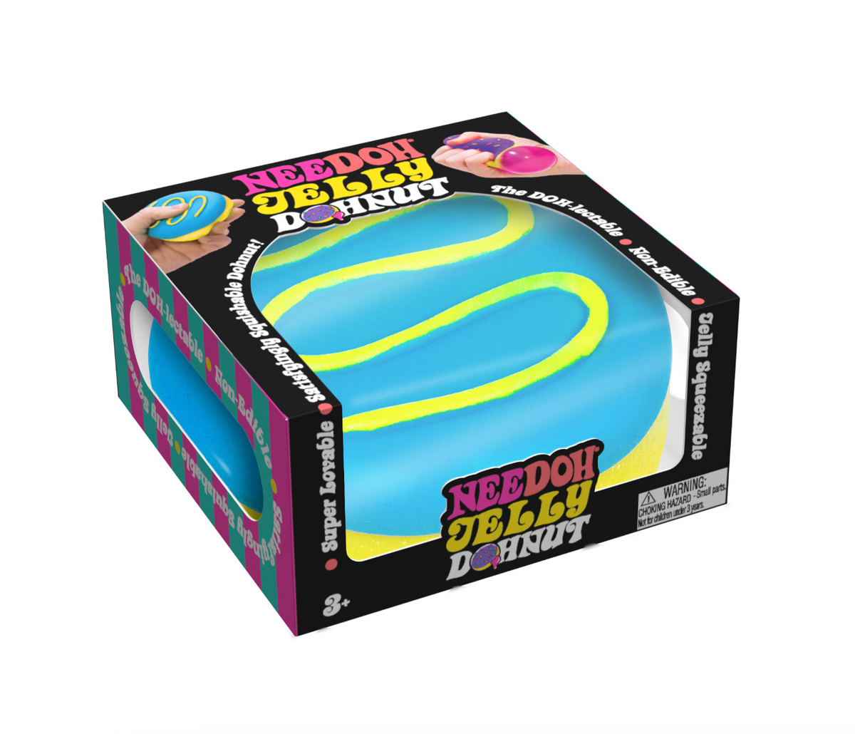 Jelly Dohnut NeeDoh donut shaped sensory fidget toy with frosting and jelly center for stress relief
