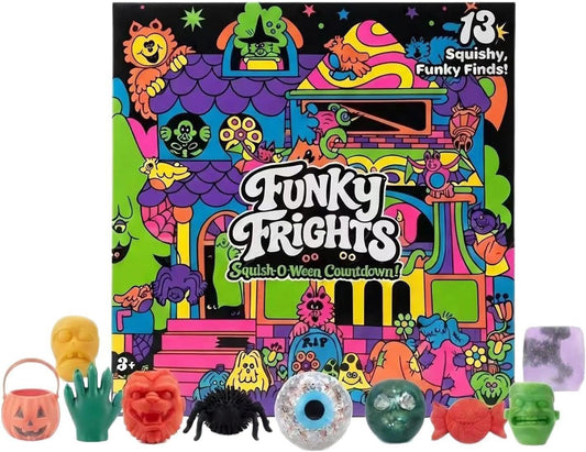 NeeDoh Funky Frights Squish-O-Ween Halloween countdown with 13 squishy surprises