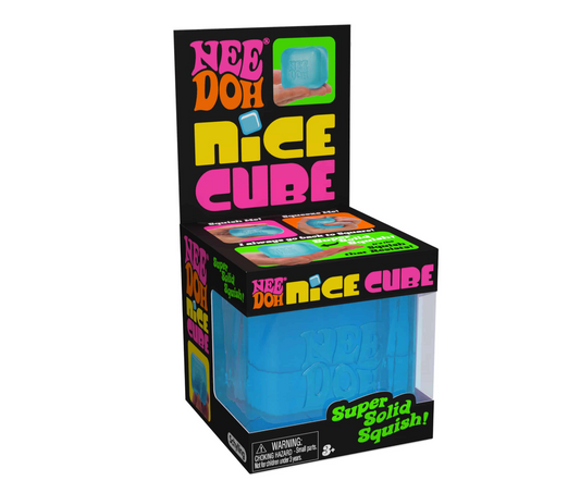 NeeDoh Nice Cube stress toy super solid squishy sensory cube for anxiety relief and ADHD focus