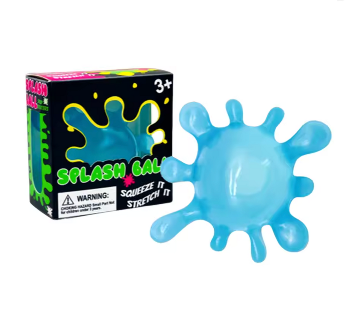 NeeDoh SplootSplat blue close up tactile squeeze toy for stress relief and ADHD