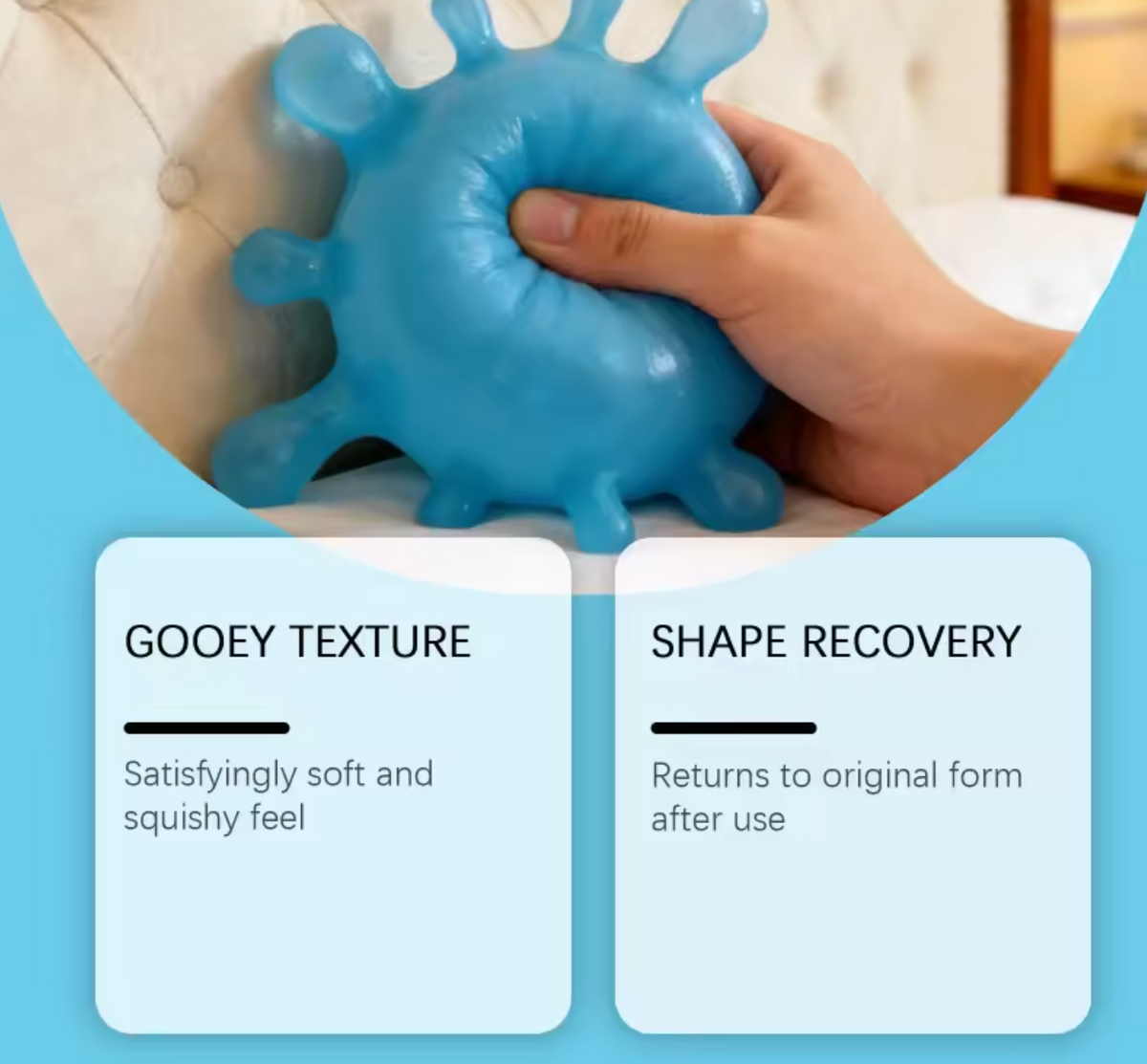 NeeDoh SplootSplat thrown flat on surface showing splat action stress relief toy
